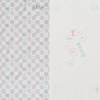 灰白色棋盘格游泳毛巾(80x40cm)