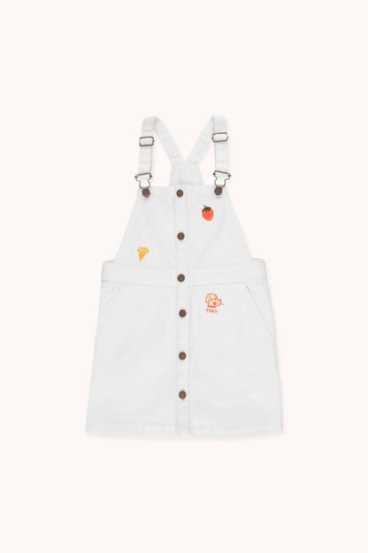 Girls White Denim Skirt