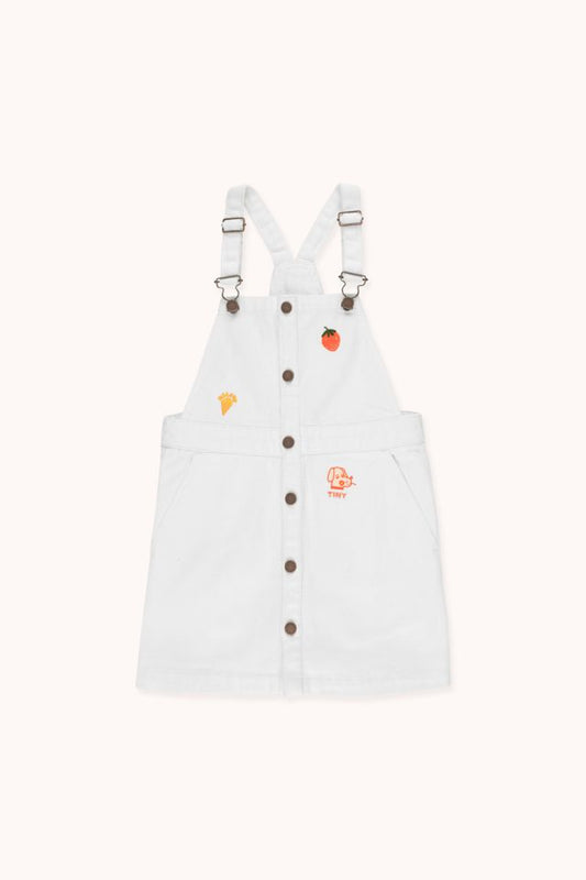 Girls White Denim Skirt