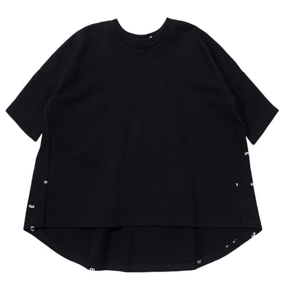 Girls Black Frill Back White Mini Masks Blouse