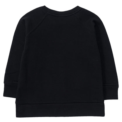 Boys&Girls Black Mouth Printed Logo Sweatshirt