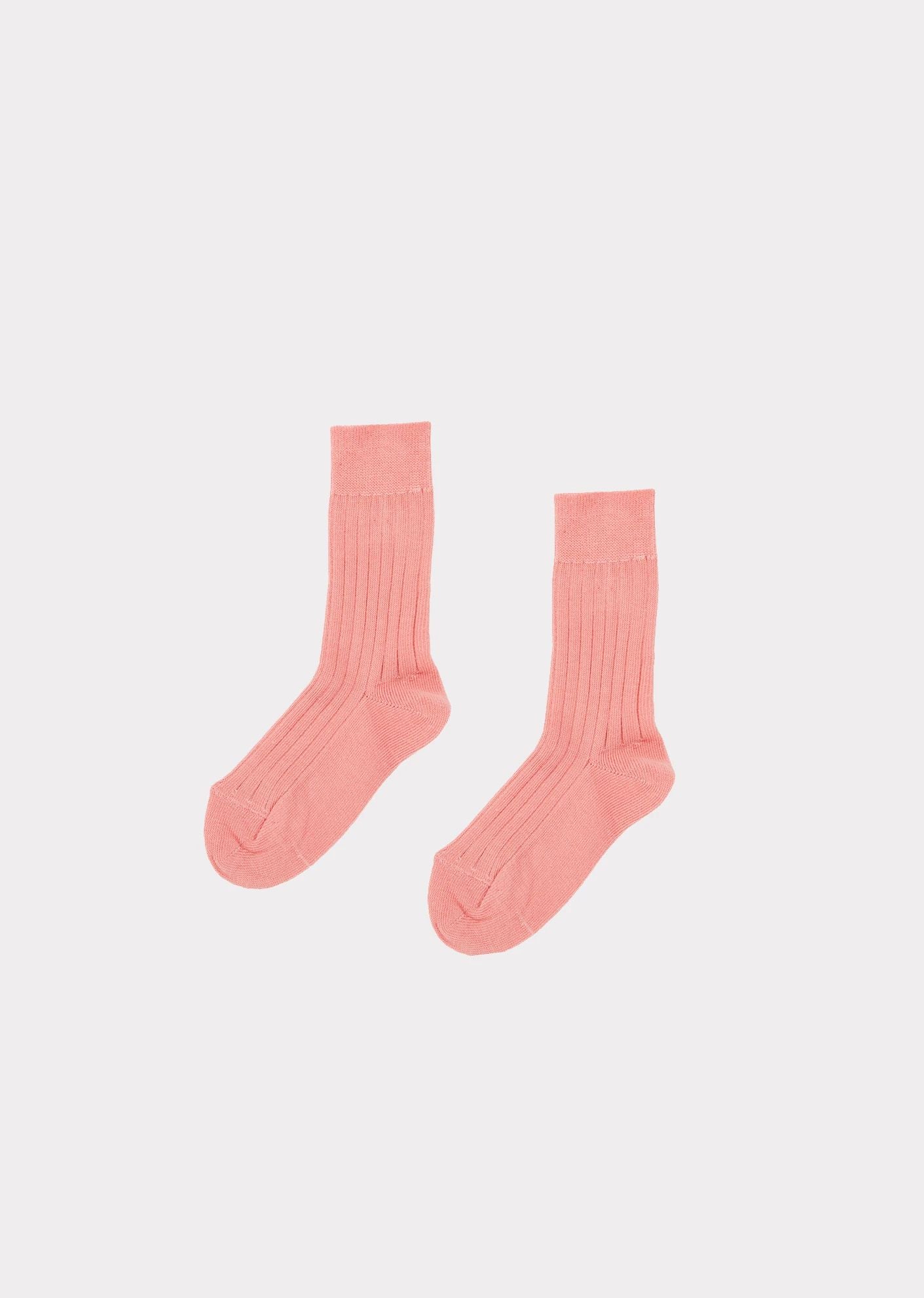 女童粉色棉袜
