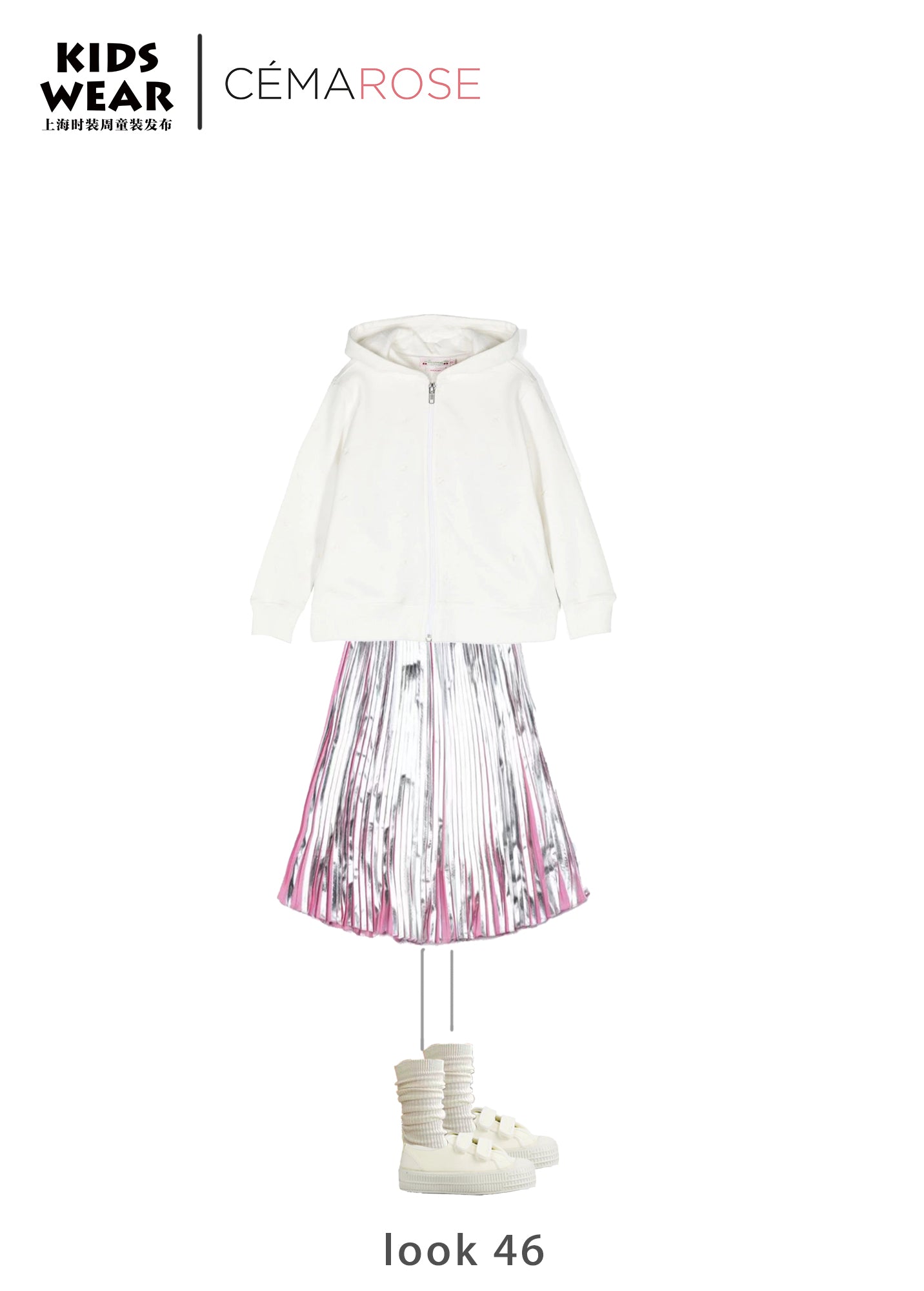 女士白色拉链上衣