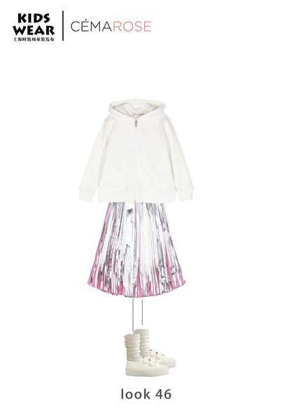 女士白色拉链上衣