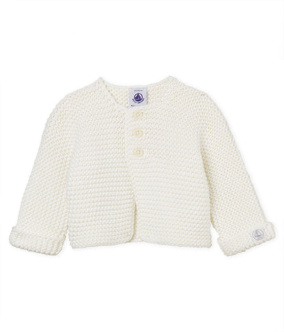 Baby Girls Rice White Cardigan