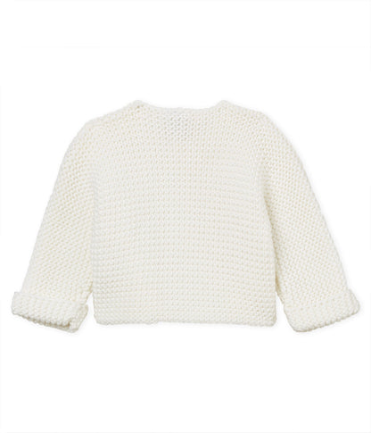 Baby Girls Rice White Cardigan
