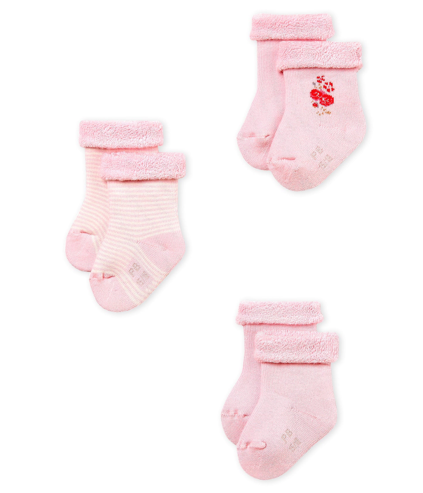 Baby Girls Pink Cotton Socks Sets