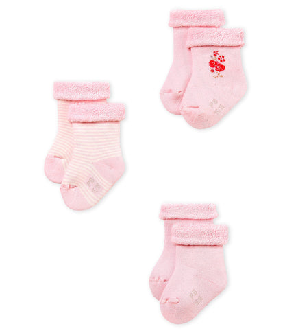 Baby Girls Pink Cotton Socks Sets