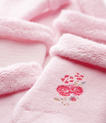 Baby Girls Pink Cotton Socks Sets