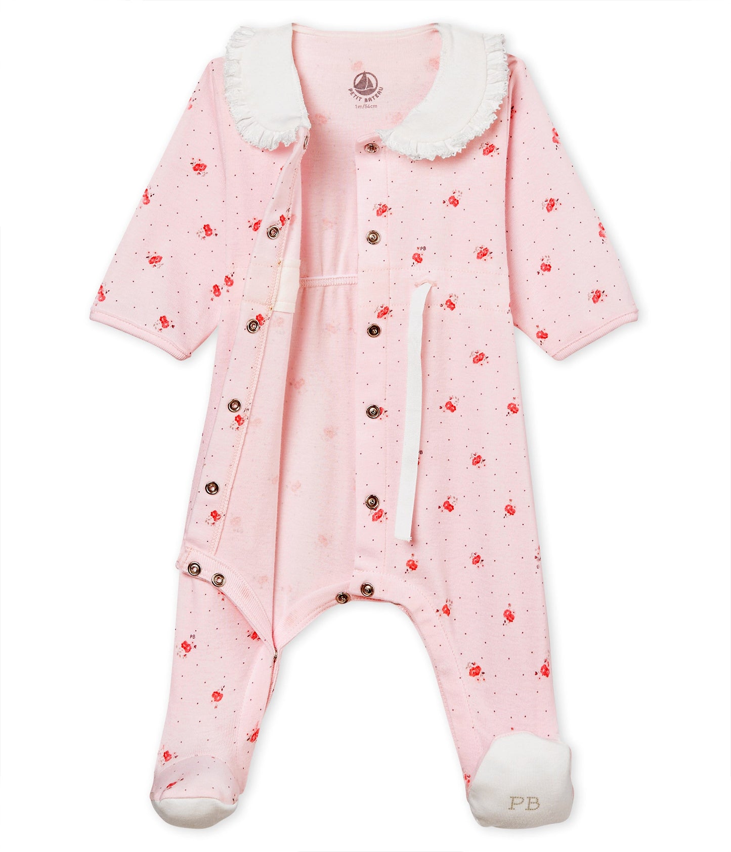 Baby Girls Pink Cotton Babysuits