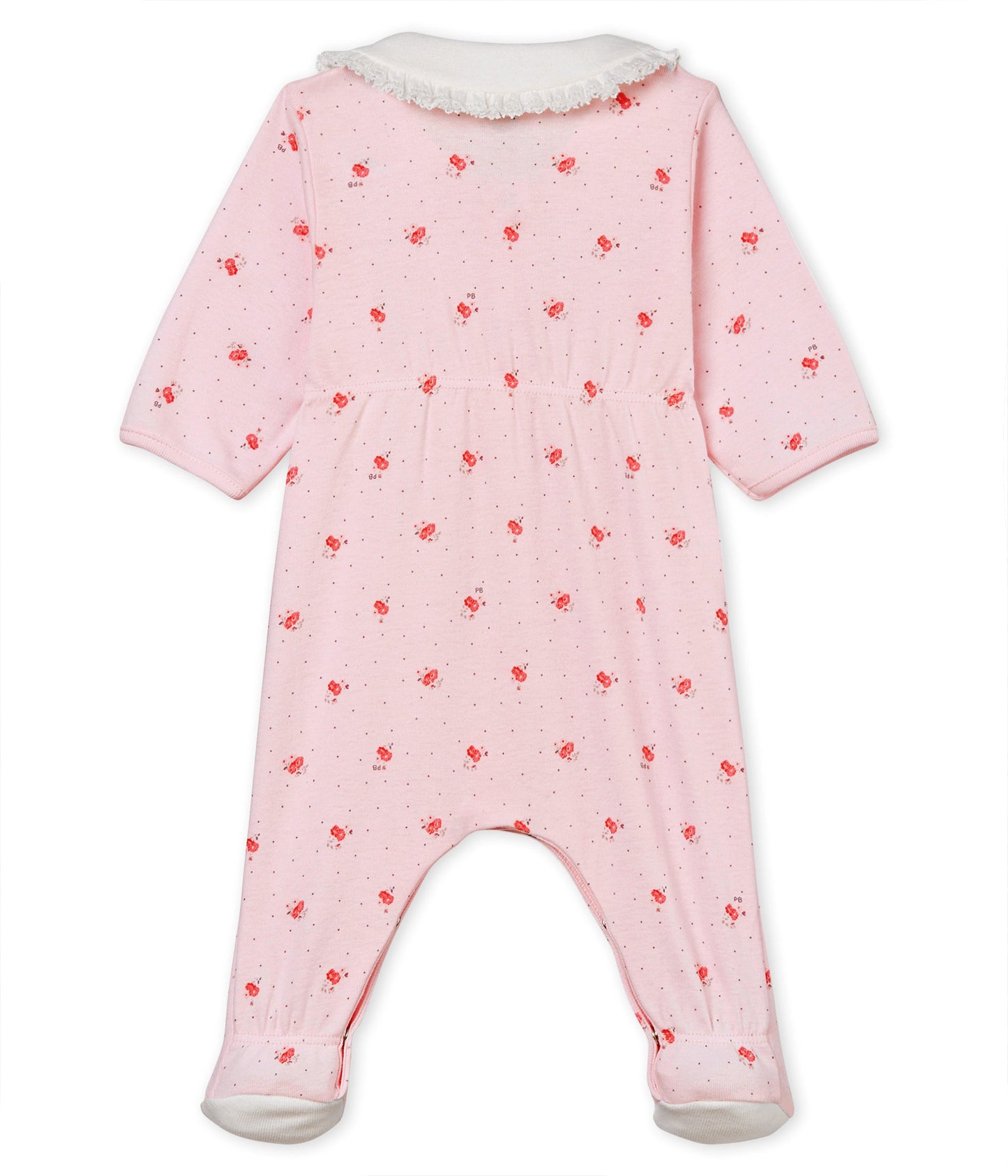 Baby Girls Pink Cotton Babysuits