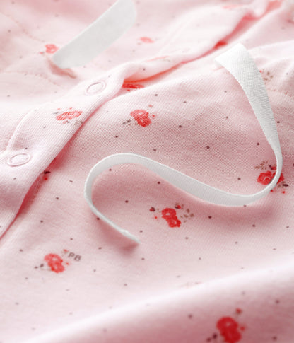 Baby Girls Pink Cotton Babysuits