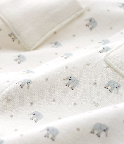 Baby Boys Beige Cotton Babysuits