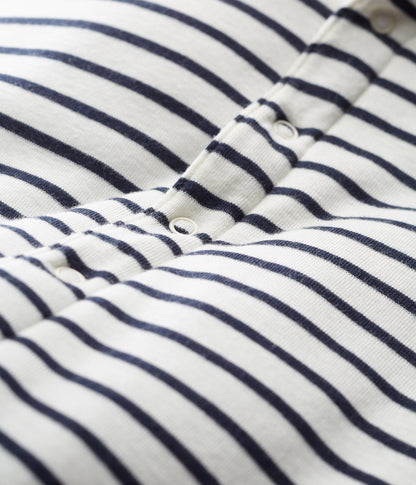 Girls Black & White Stripe Cotton Top
