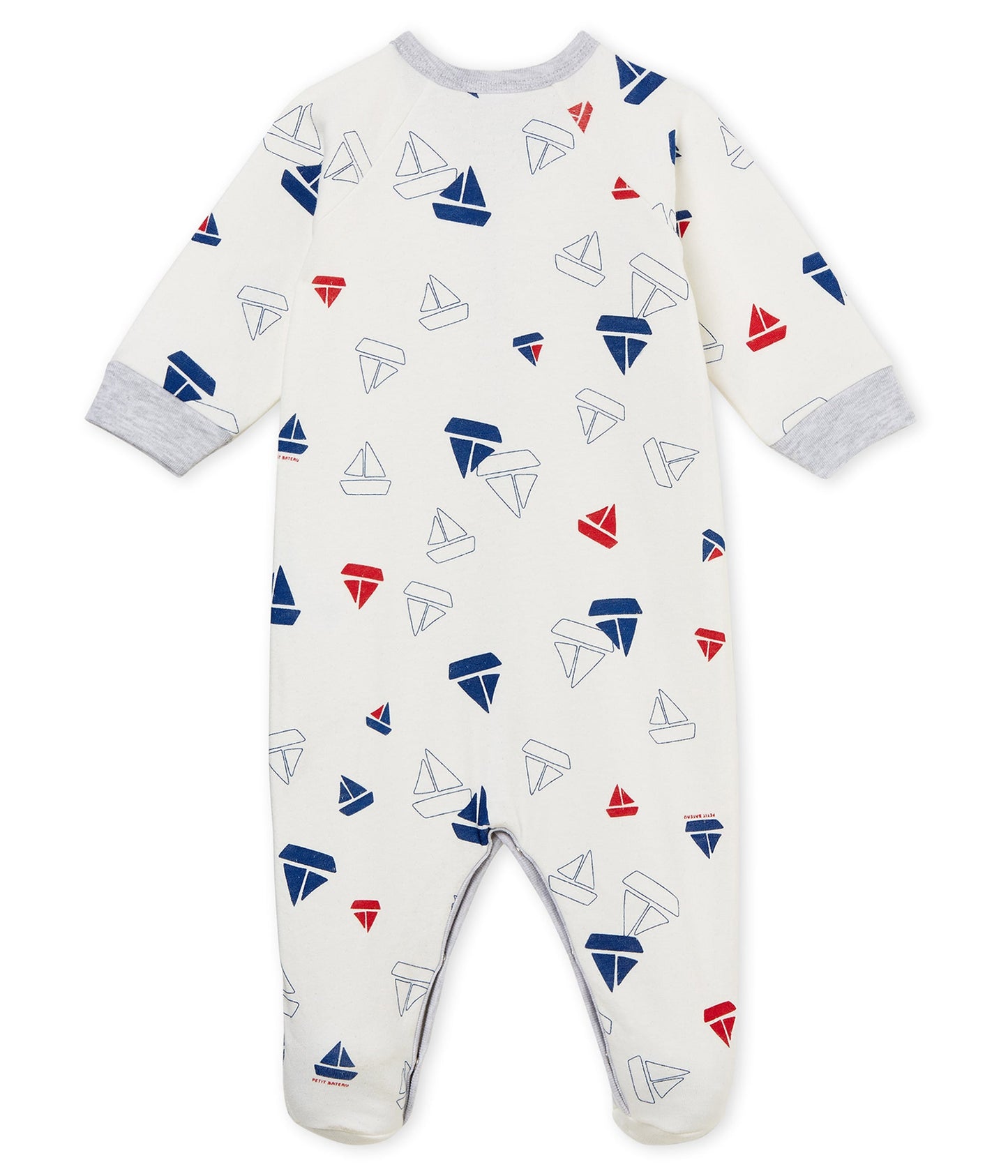 Baby Boys White Printed Cotton Babysuits