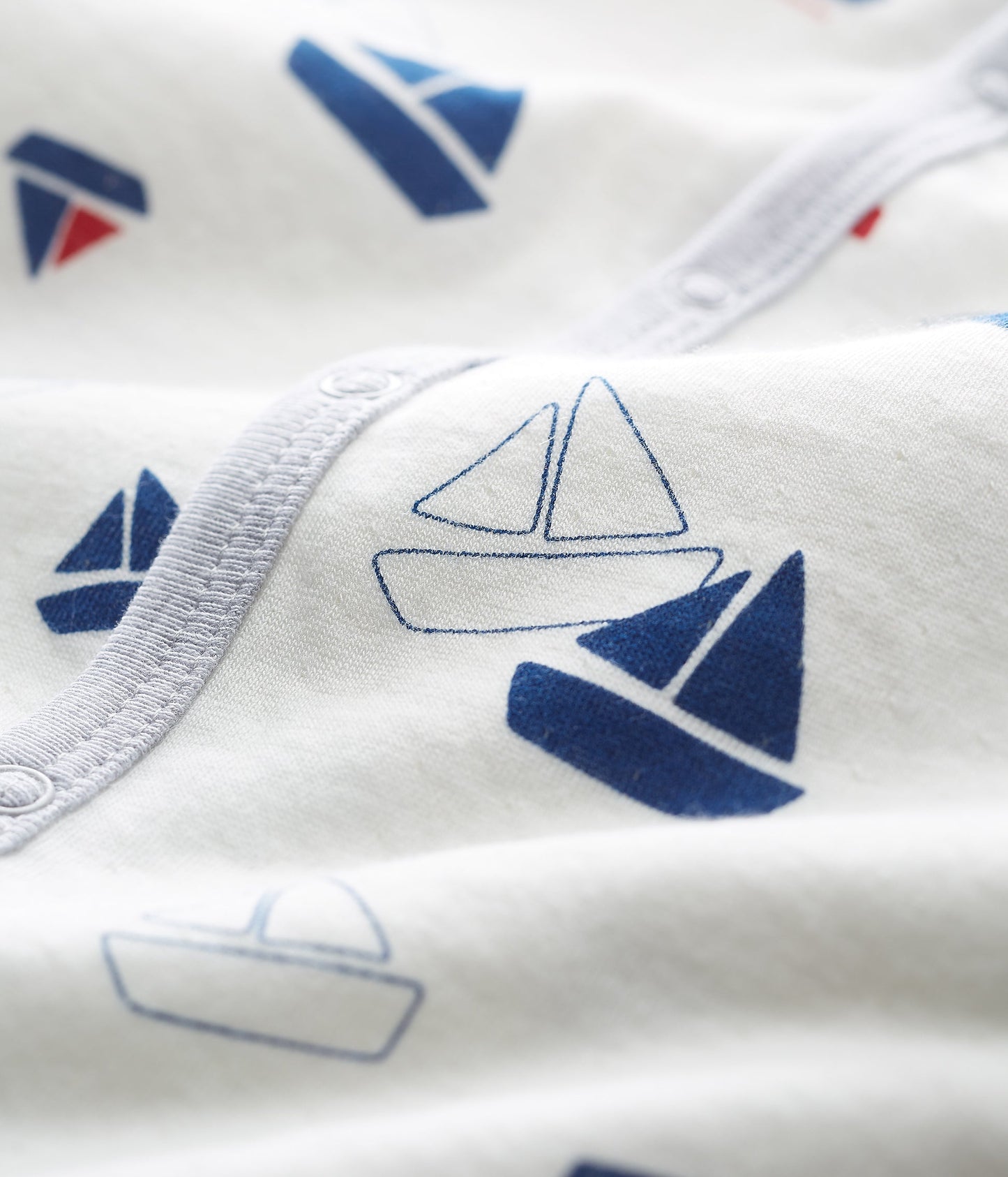 Baby Boys White Printed Cotton Babysuits