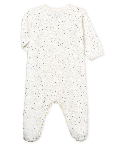Boys & Girls White Cotton Babysuits