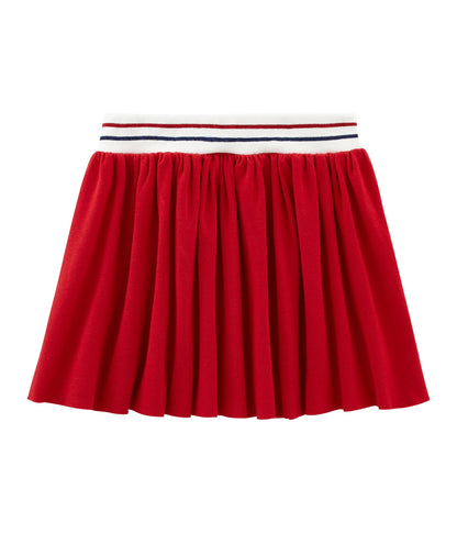 Girls Red Cotton Skirt