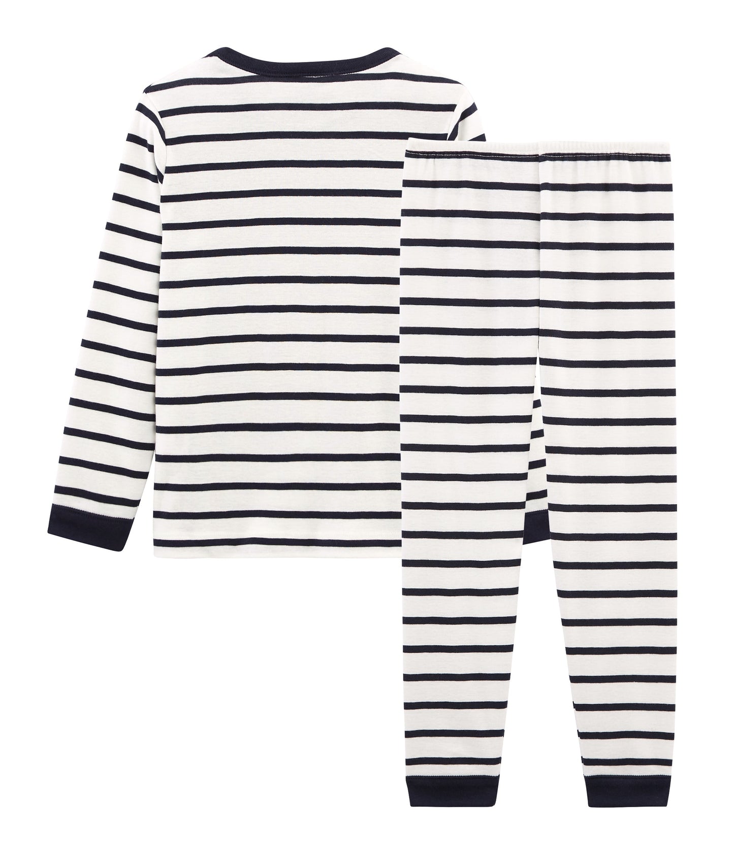 Boys Black & White Stripe Cotton Pyjama