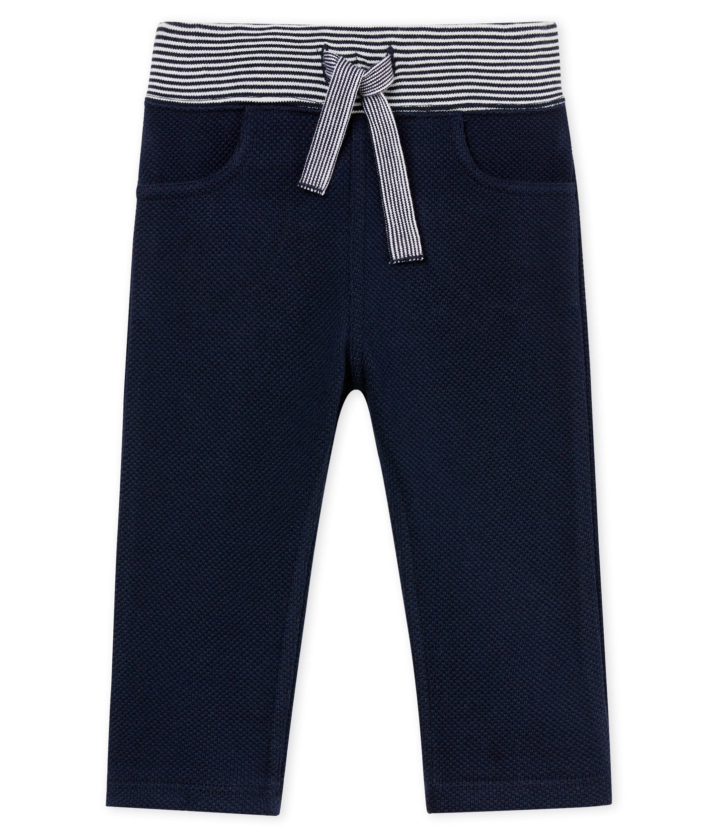 Baby Boys Navy Cotton Trousers