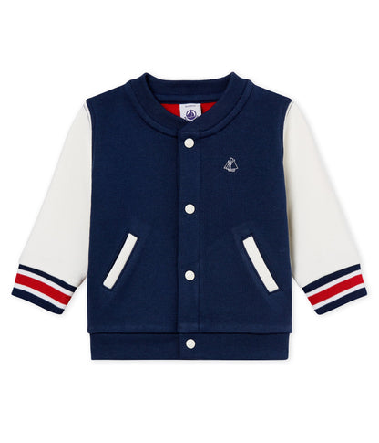 Baby Boys Blue & White Cotton Jacket