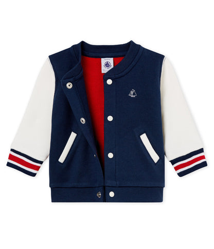 Baby Boys Blue & White Cotton Jacket