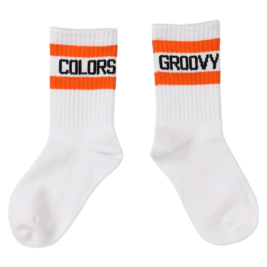 儿童白色Logo棉袜