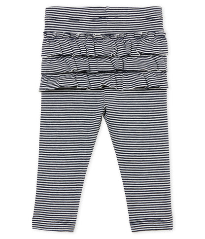 Baby Blue Stripe Cotton Legging