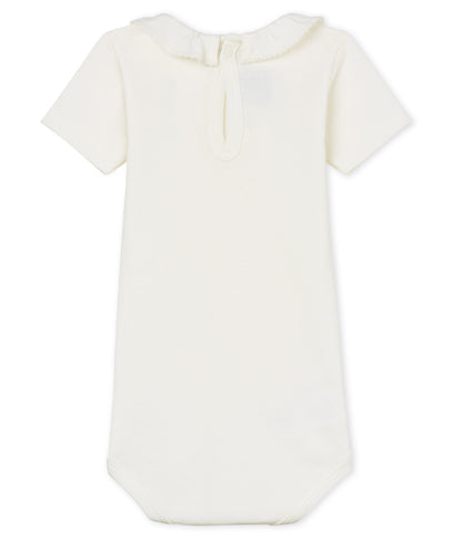 Baby Girls Rice White Cotton Babysuits
