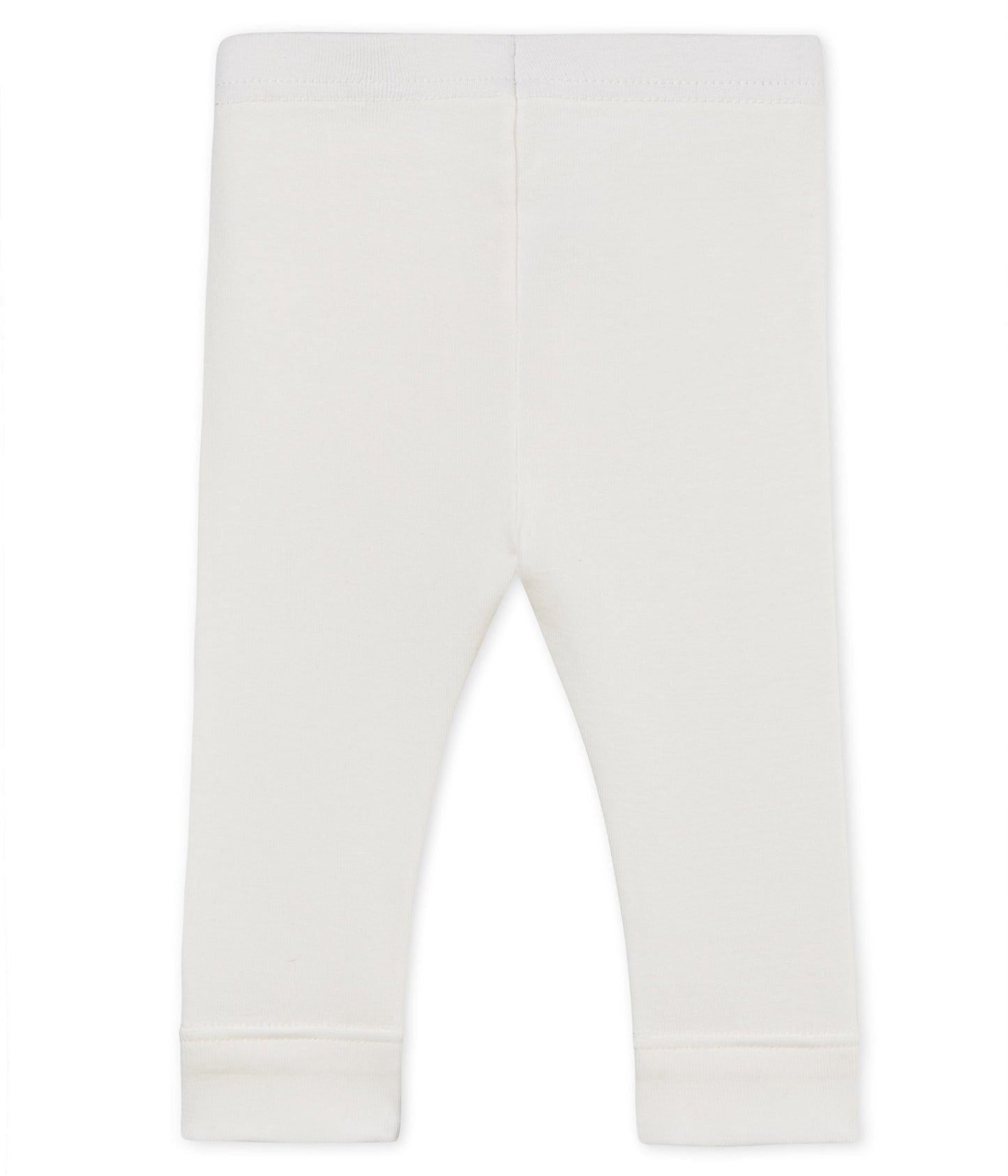 Baby Girls Rice White Cotton Leggings