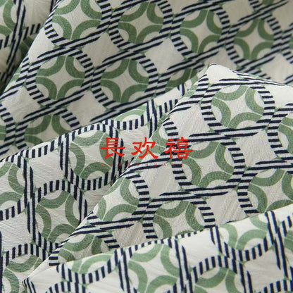女童绿色"国宝"中式旗袍