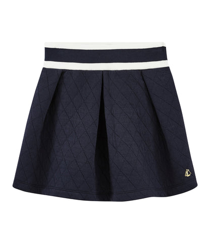 女童蓝色Logo棉短裙