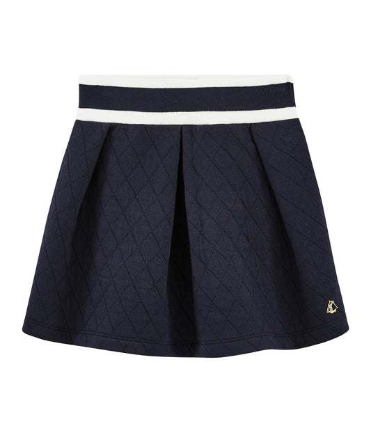 女童蓝色Logo棉短裙