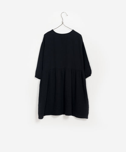 Girls Black Cotton Dress
