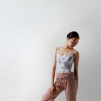 女士粉色芭蕾舞连体热身裤