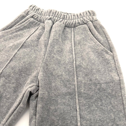 女童灰色棉长裤