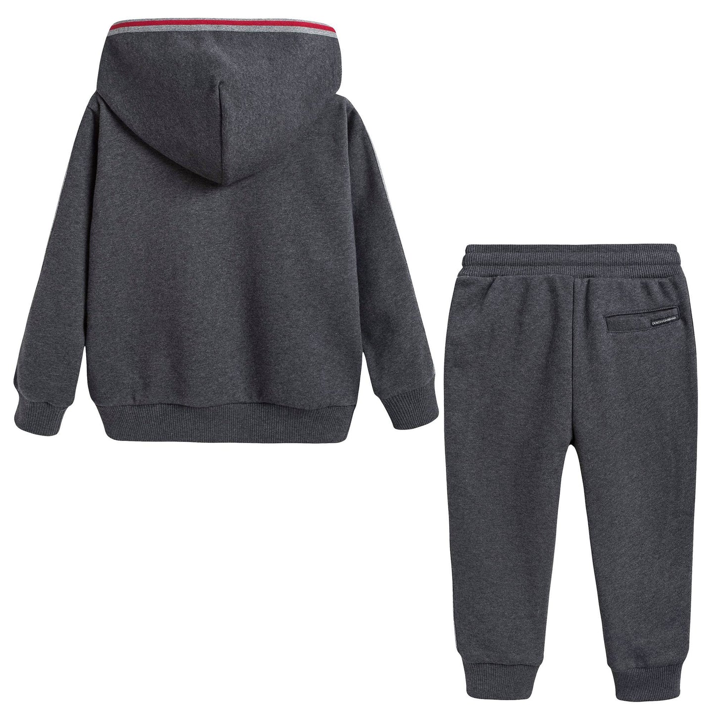 Boys Grey Cotton Tracksuits