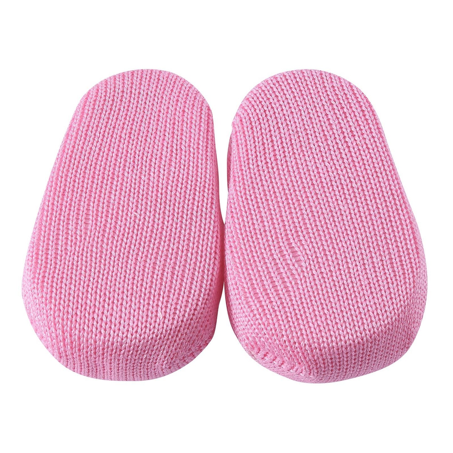 Baby Pink Lace Trims Knitted Cotton Shoes