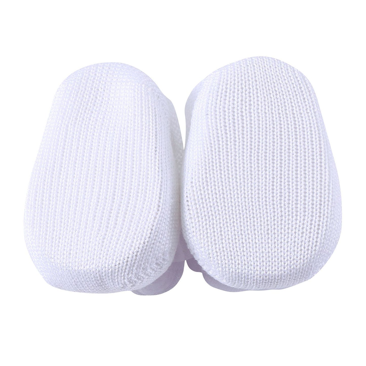 Baby White Knitted Cotton Rose Shoes&Hair Band Gift Set
