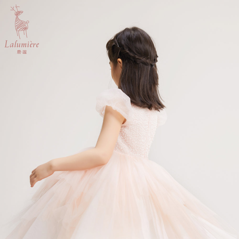 女童粉色美人鱼公主裙