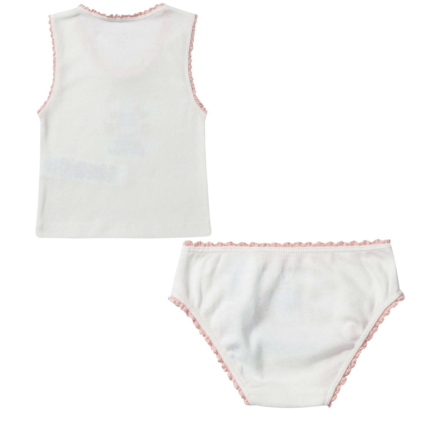 Girls White Organic Cotton Cake  Vests  Gift Set