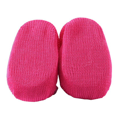 Baby Red Knitted Cotton Rose Shoes&Hair Band Gift Set