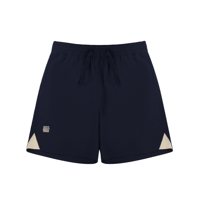 亲子款藏青色梭织短裤