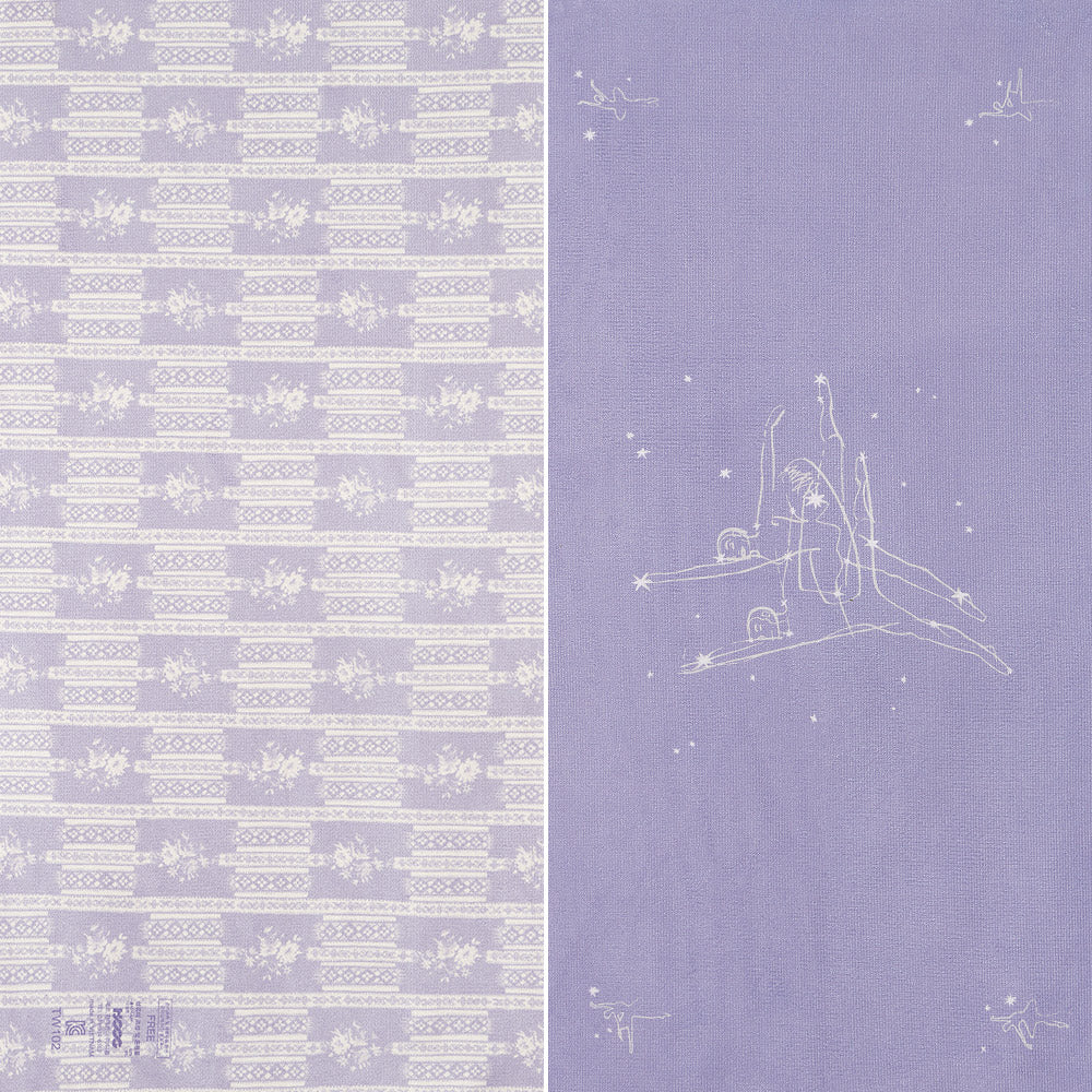 紫色芭蕾舞印花游泳毛巾(80x40cm)