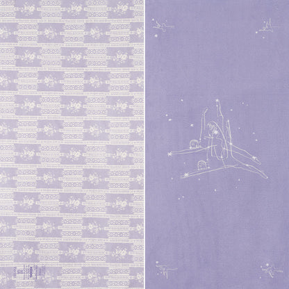 紫色芭蕾舞印花游泳毛巾(80x40cm)