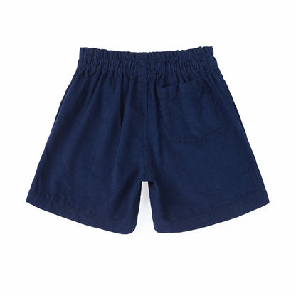 女童深蓝色棉短裤