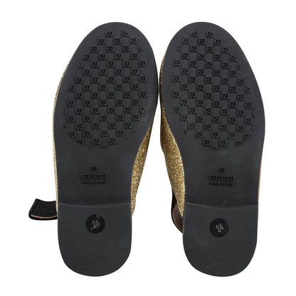 Baby Girls Golden Printed Shoes
