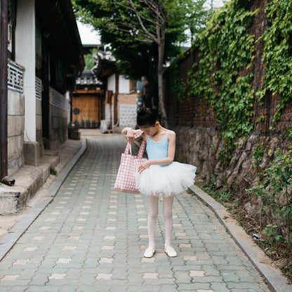 女童蓝色芭蕾舞连体衣