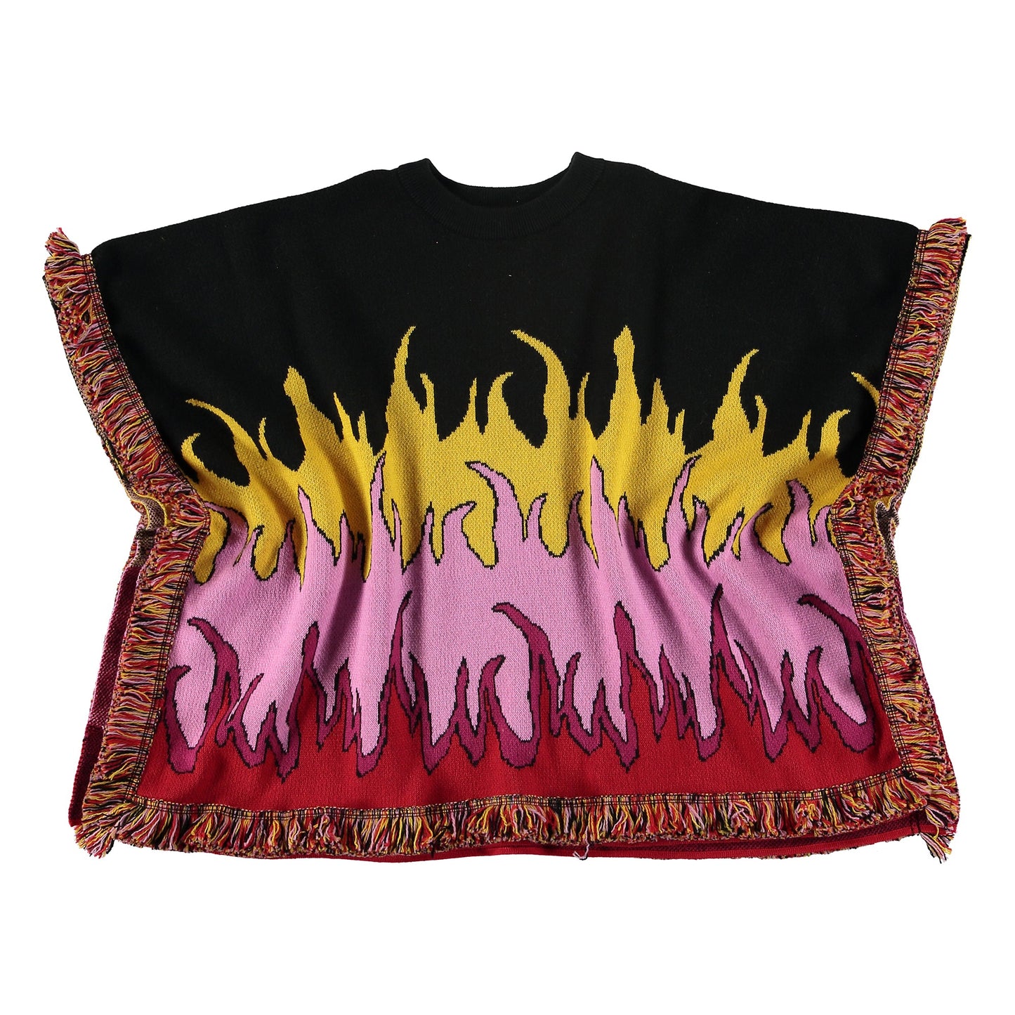 Girls Black & Red Cotton Agnes Cape