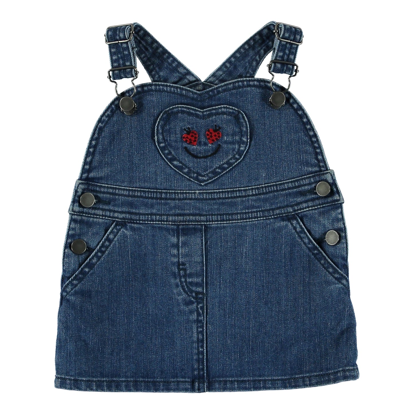 Baby Girls Denim Blue Cotton Dress